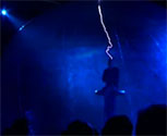 This Lightning Man stunt was operated by MTFX inside our inflatable Faraday cage.